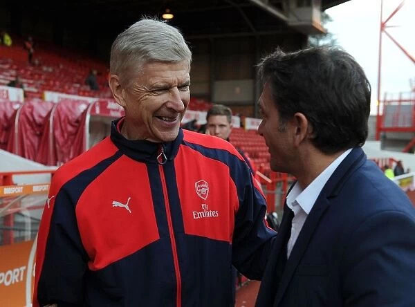 Arsene Wenger and Philippe Montanier: A Pre-Match Encounter at Nottingham Forest vs Arsenal (EFL Cup, 2016-17)