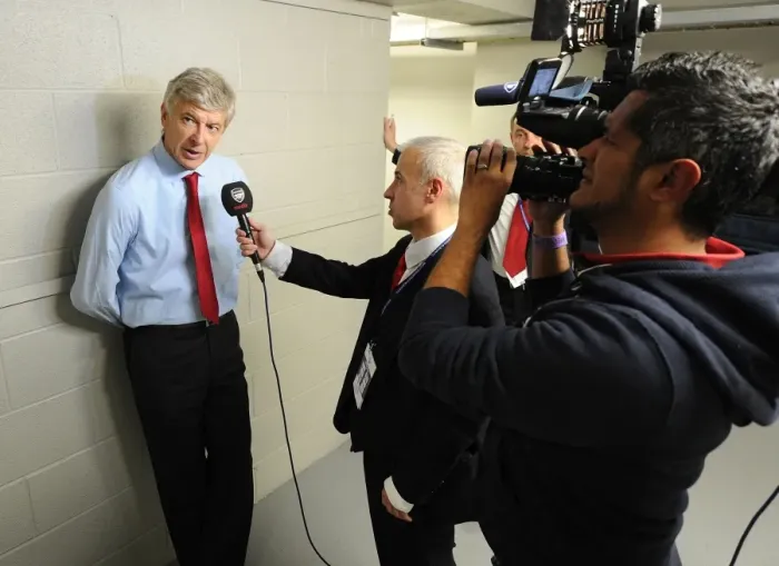Framed Print : Arsene Wenger Post-Match Interview: Arsenal's 2011-12 Season Finale at West Bromwich Albion