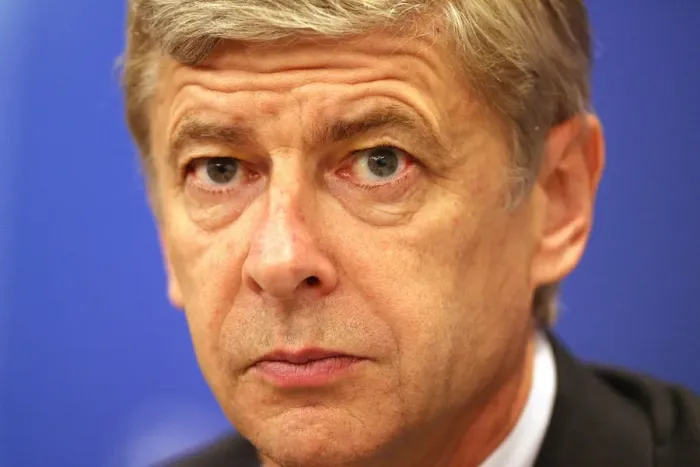 Framed Print : Arsene Wenger at the Pre-Match Press Conference: Arsenal's UEFA Champions League Showdown with Dynamo Kiev, 2008