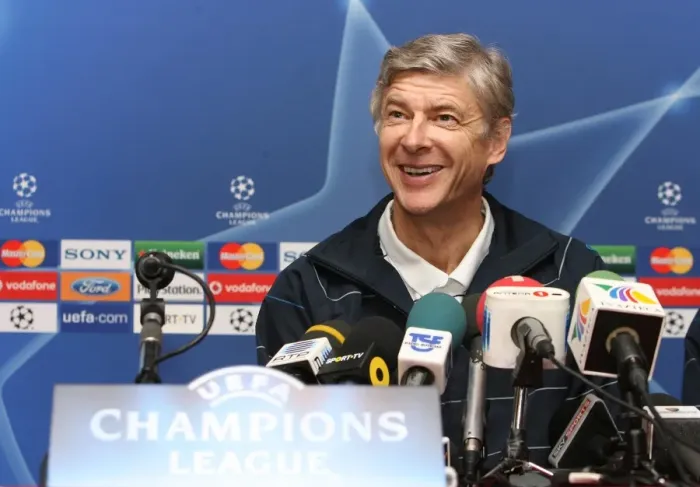 Framed Print : Arsene Wenger at the Press Conference: Gearing Up for FC Porto Showdown in the UEFA Champions League, 2008 Framed Print : Arsene Wenger at the Press Conference: Gearing Up for FC Porto Showdown in the UEFA Champions League, 2008