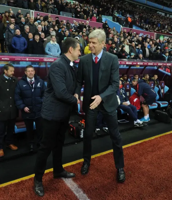 Framed Print : Arsene Wenger and Remi Garde: Pre-Match Handshake, Aston Villa vs. Arsenal, Premier League 2015-16 Framed Print : Arsene Wenger and Remi Garde: Pre-Match Handshake, Aston Villa vs. Arsenal, Premier League 2015-16