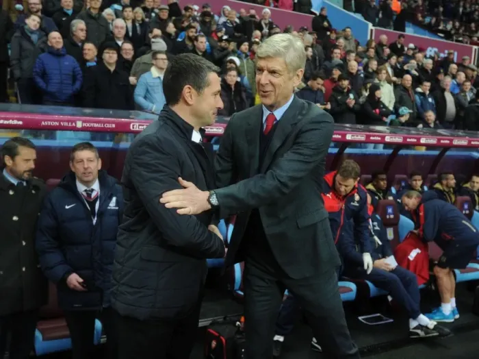 Framed Print : Arsene Wenger and Remi Garde's Pre-Match Handshake: Aston Villa vs. Arsenal, Premier League 2015-16 Framed Print : Arsene Wenger and Remi Garde's Pre-Match Handshake: Aston Villa vs. Arsenal, Premier League 2015-16