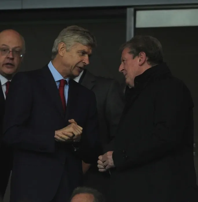 Framed Print : Arsene Wenger and Roy Hodgson: Pre-Match Chat before Arsenal FC vs. FC Schalke 04, UEFA Champions League (2012) Framed Print : Arsene Wenger and Roy Hodgson: Pre-Match Chat before Arsenal FC vs. FC Schalke 04, UEFA Champions League (2012)