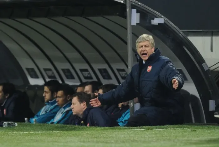 Framed Print : Arsene Wenger at San Siro: AC Milan vs. Arsenal, UEFA Champions League 2011-12