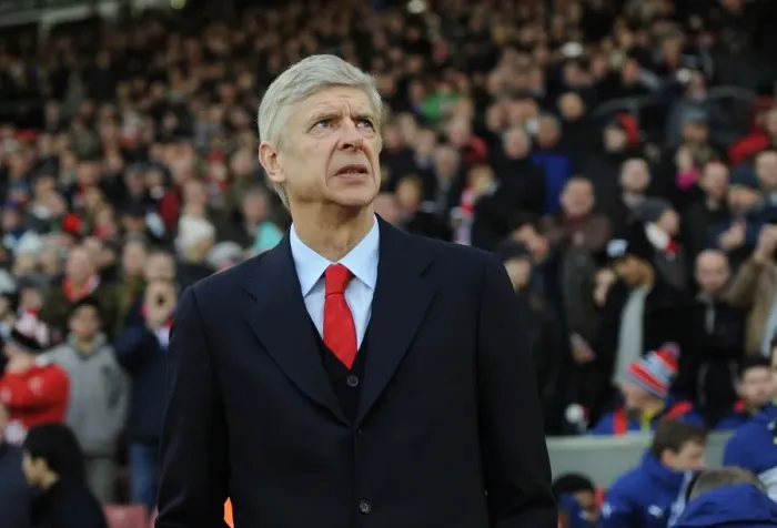 Framed Print : Arsene Wenger at Southampton's St Marys Stadium Before Arsenal Match (2014-15)