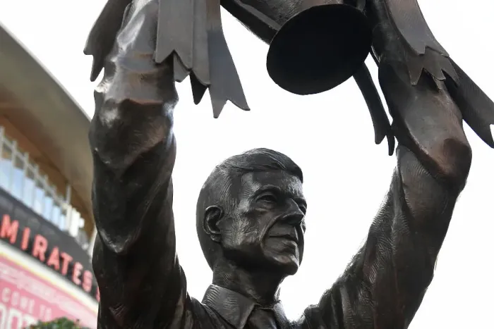 Framed Print : Arsene Wenger Statue: Arsenal FC vs Sheffield United, Premier League 2023-24