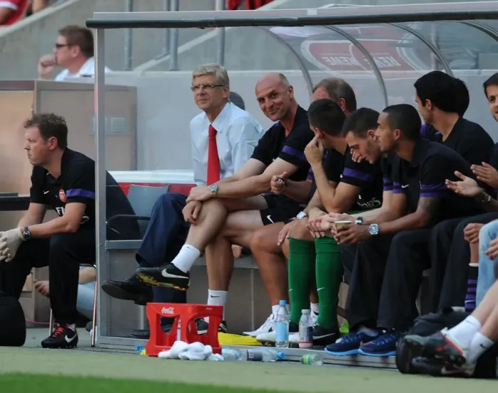 Framed Print : Arsene Wenger and Steve Bould Lead Arsenal in Pre-Season Friendly Against FC Cologne, 2012 Framed Print : Arsene Wenger and Steve Bould Lead Arsenal in Pre-Season Friendly Against FC Cologne, 2012