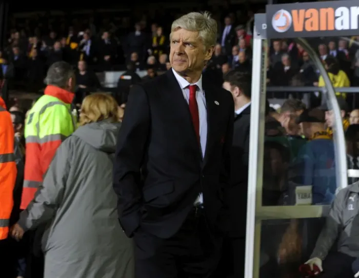 Framed Print : Arsene Wenger at Sutton United: Arsenal's FA Cup Fifth Round Challenge Framed Print : Arsene Wenger at Sutton United: Arsenal's FA Cup Fifth Round Challenge