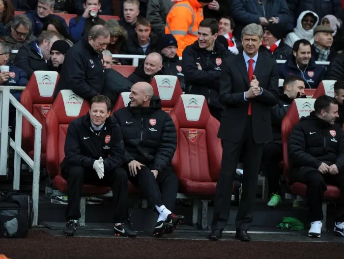 Framed Print : Arsene Wenger and His Team: Unified Focus at Arsenal's Pre-Match Huddle vs. Reading (2012-13) Framed Print : Arsene Wenger and His Team: Unified Focus at Arsenal's Pre-Match Huddle vs. Reading (2012-13)