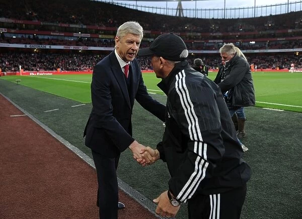 Arsene Wenger and Tony Pulis: A Pre-Match Handshake at the Emirates Stadium (2015-16)