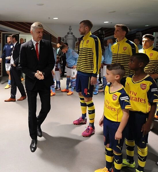 Arsene Wenger in the Tunnel: Arsenal's FA Cup Final Showdown with Aston Villa, London 2015