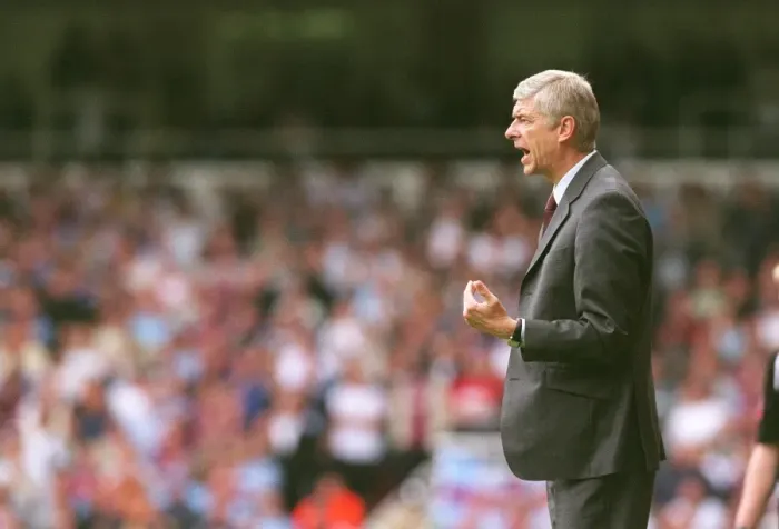 Framed Print : Arsene Wenger at Upton Park: A Stalemate Against West Ham United in the FA Premiership, September 2005 Framed Print : Arsene Wenger at Upton Park: A Stalemate Against West Ham United in the FA Premiership, September 2005