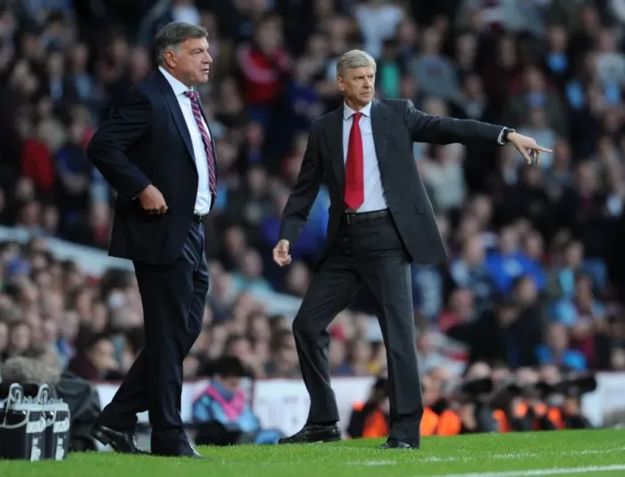 Framed Print : Arsene Wenger vs. Sam Allardyce: A Battle on the Touchline - West Ham United vs. Arsenal (2012-13)