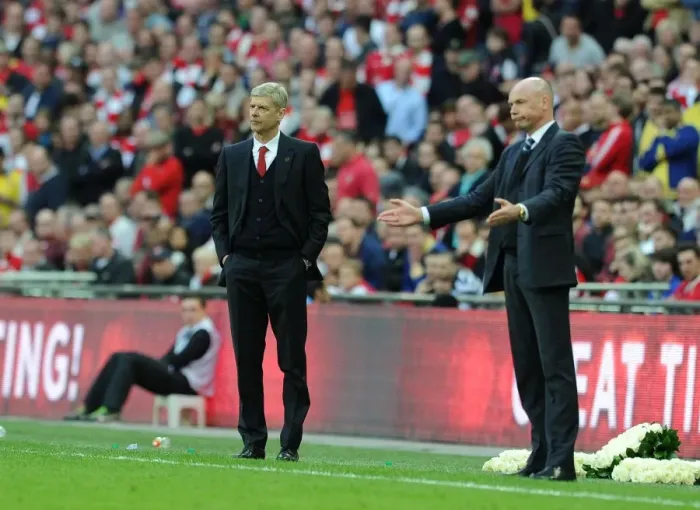 Framed Print : Arsene Wenger vs. Uwe Rosler: The FA Cup Semi-Final Battle at Wembley Stadium (2014) - Arsenal vs. Wigan Athletic Framed Print : Arsene Wenger vs. Uwe Rosler: The FA Cup Semi-Final Battle at Wembley Stadium (2014) - Arsenal vs. Wigan Athletic