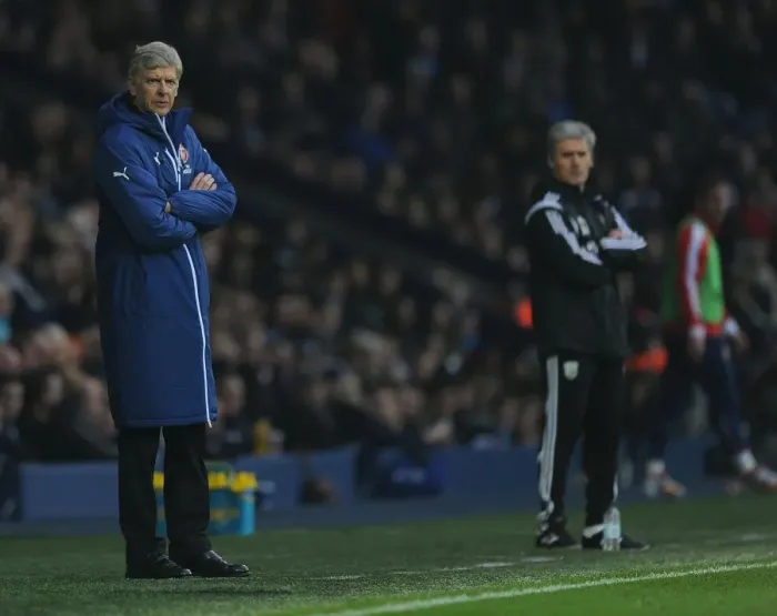 Framed Print : Arsene Wenger at West Bromwich Albion: Arsenal vs. Premier League 2014 / 15