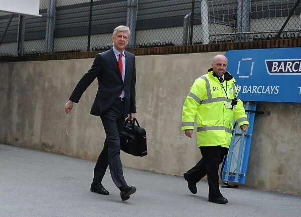 Arsene Wenger's Arrival at Selhurst Park Ahead of Crystal Palace vs Arsenal (2015)
