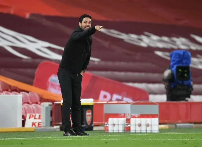 Framed Print : Arteta at Empty Anfield: Carabao Cup Clash Amidst COVID-19 Pandemic (Liverpool vs Arsenal, 2020-21) Framed Print : Arteta at Empty Anfield: Carabao Cup Clash Amidst COVID-19 Pandemic (Liverpool vs Arsenal, 2020-21)