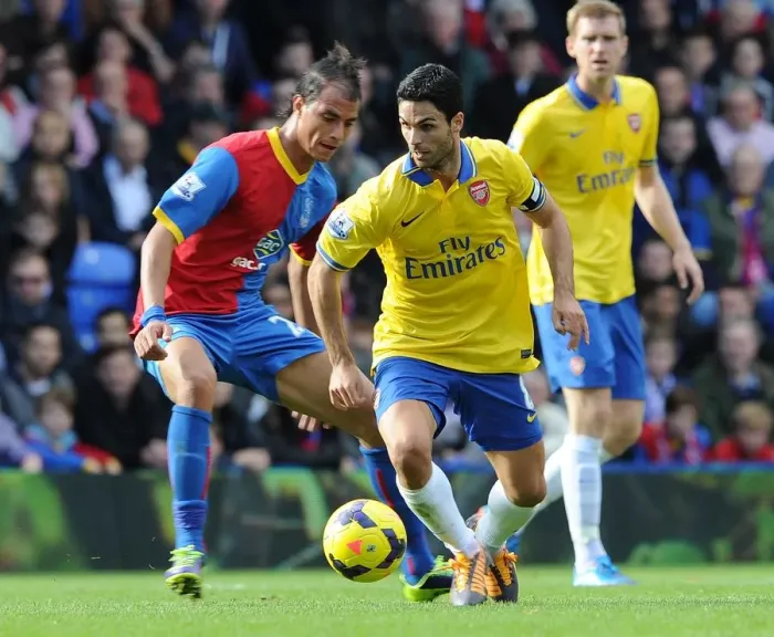Framed Print : Arteta and Chamakh Lead Arsenal to Victory: Crystal Palace 0:2 Arsenal (Barclays Premier League) Framed Print : Arteta and Chamakh Lead Arsenal to Victory: Crystal Palace 0:2 Arsenal (Barclays Premier League)