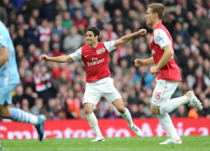 Framed Print : Arteta's Stunner: Arsenal vs. Manchester City, Premier League 2011-12