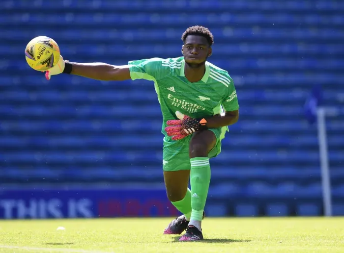 Framed Print : Arthur Okonkwo in Action: Arsenal vs. Rangers Pre-Season Match at Ibrox Stadium Framed Print : Arthur Okonkwo in Action: Arsenal vs. Rangers Pre-Season Match at Ibrox Stadium