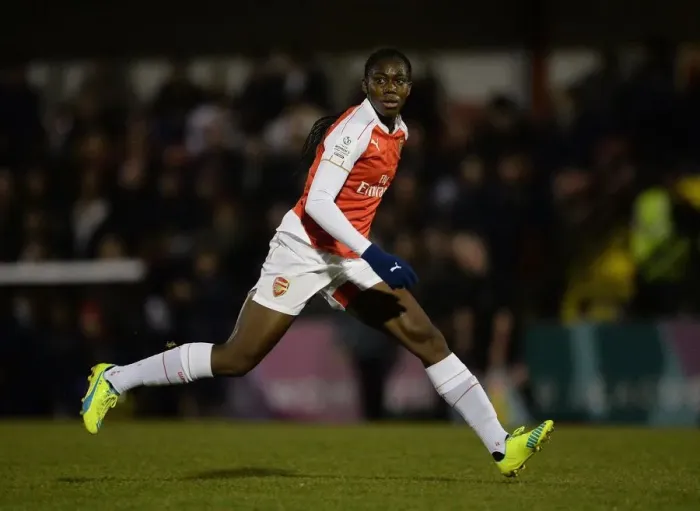 Framed Print : Asisat Oshoala in Action: Arsenal Ladies vs. Reading FC Women, WSL 1 (March 2016) Framed Print : Asisat Oshoala in Action: Arsenal Ladies vs. Reading FC Women, WSL 1 (March 2016)