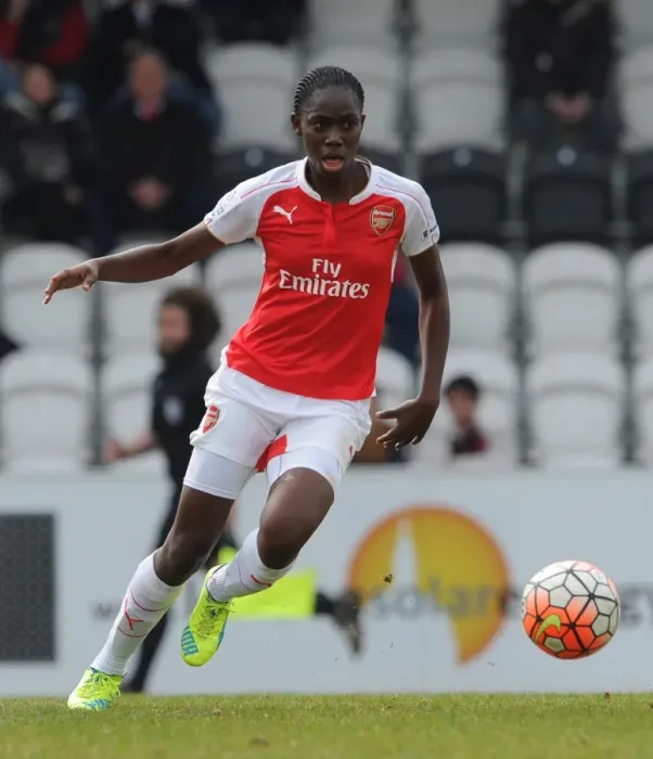 Framed Print : Asisat Oshoala (Arsenal Ladies). Arsenal Ladies 2: 2 Notts County Ladies