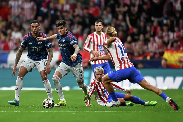 Framed Print : Atletico de Madrid v Arsenal FC - UEFA Champions League 2025 / 26 Semi Final First Leg Framed Print : Atletico de Madrid v Arsenal FC - UEFA Champions League 2025 / 26 Semi Final First Leg