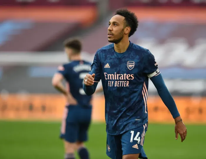 Framed Print : Aubameyang in Action: Premier League Showdown at West Ham United