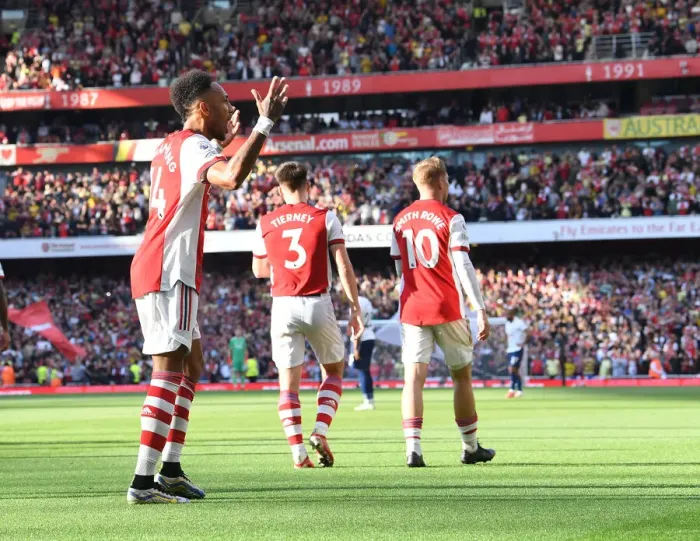 Framed Print : Aubameyang Brace: Thrilling 2-1 Arsenal Victory Over Tottenham in 2021-22 Premier League Framed Print : Aubameyang Brace: Thrilling 2-1 Arsenal Victory Over Tottenham in 2021-22 Premier League