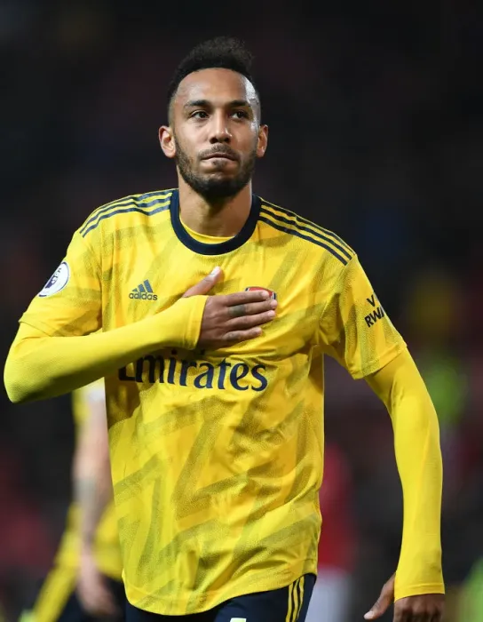 Framed Print : Aubameyang Salutes Arsenal Fans: Manchester United vs Arsenal, Premier League 2019-20
