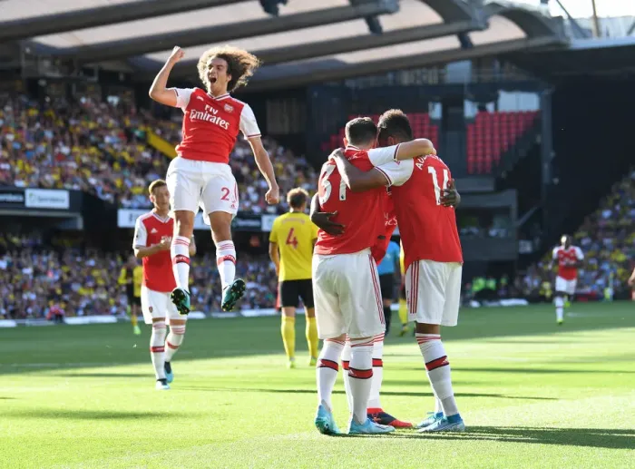 Framed Print : Aubameyang Scores: Arsenal Triumphs Over Watford in Premier League Clash (2019-20) Framed Print : Aubameyang Scores: Arsenal Triumphs Over Watford in Premier League Clash (2019-20)