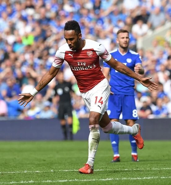 Aubameyang Scores Arsenal's Second Goal vs. Cardiff City (2018-19)