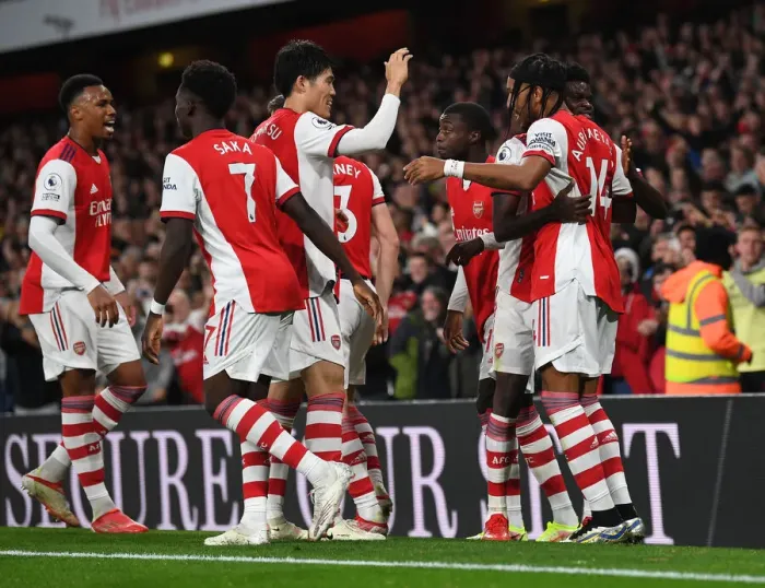 Framed Print : Aubameyang Scores First Goal: Arsenal Triumphs Over Crystal Palace in Premier League 2021-22 Framed Print : Aubameyang Scores First Goal: Arsenal Triumphs Over Crystal Palace in Premier League 2021-22