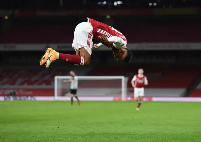 Framed Print : Aubameyang Scores First Goal of Empty-Stadium 2020-21 Arsenal Season Against Newcastle Framed Print : Aubameyang Scores First Goal of Empty-Stadium 2020-21 Arsenal Season Against Newcastle