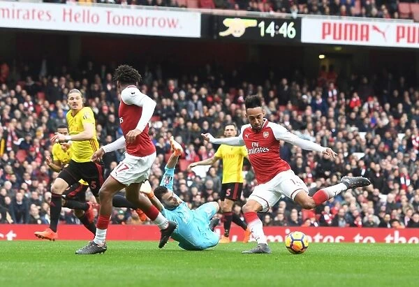 Aubameyang Scores the Second: Arsenal vs. Watford, Premier League 2017-18