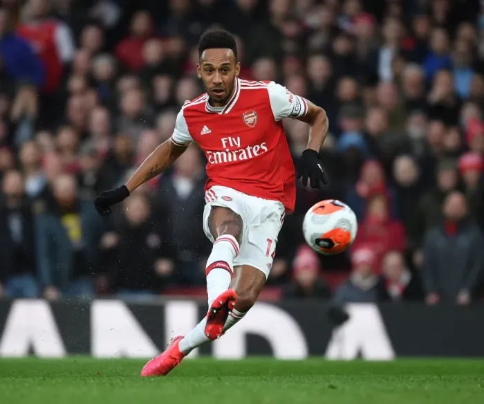 Framed Print : Aubameyang Scores His Second: Arsenal's Victory Against Everton (2019-20)