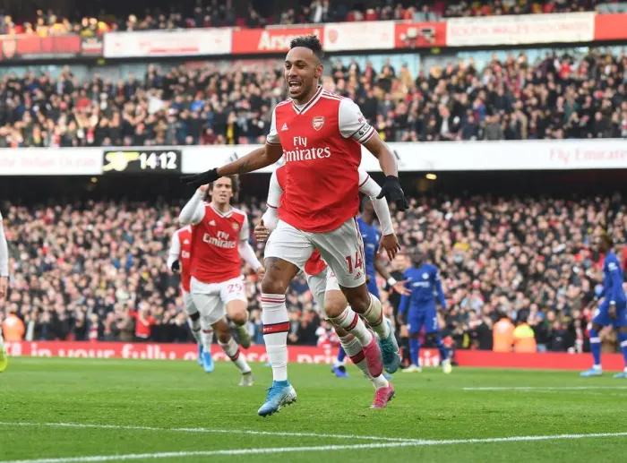 Framed Print : Aubameyang Scores the Winner: Arsenal Triumph Over Chelsea in Premier League Clash Framed Print : Aubameyang Scores the Winner: Arsenal Triumph Over Chelsea in Premier League Clash