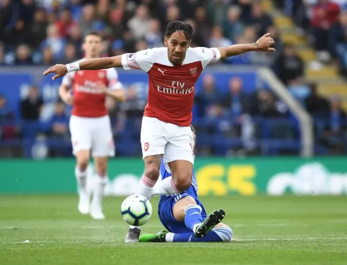Framed Print : Aubameyang vs Maddison: Intense Battle in Leicester City vs Arsenal FC Premier League Clash Framed Print : Aubameyang vs Maddison: Intense Battle in Leicester City vs Arsenal FC Premier League Clash