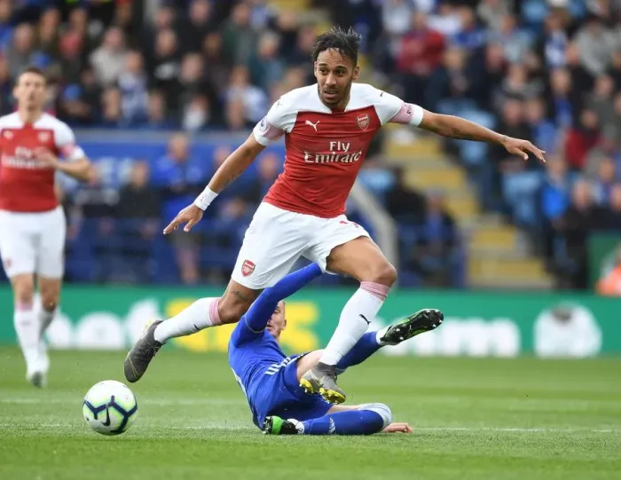 Framed Print : Aubameyang vs Maddison: Leicester City vs Arsenal FC - Premier League Showdown Framed Print : Aubameyang vs Maddison: Leicester City vs Arsenal FC - Premier League Showdown