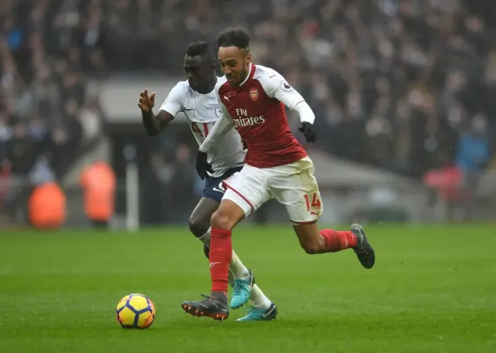 Framed Print : Aubameyang vs Sanchez: Intense Rivalry in Arsenal vs Tottenham Premier League Showdown