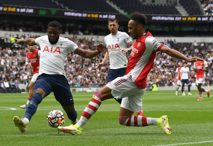 Framed Print : Aubameyang vs Tanganga: Battle of Minds - Tottenham vs Arsenal