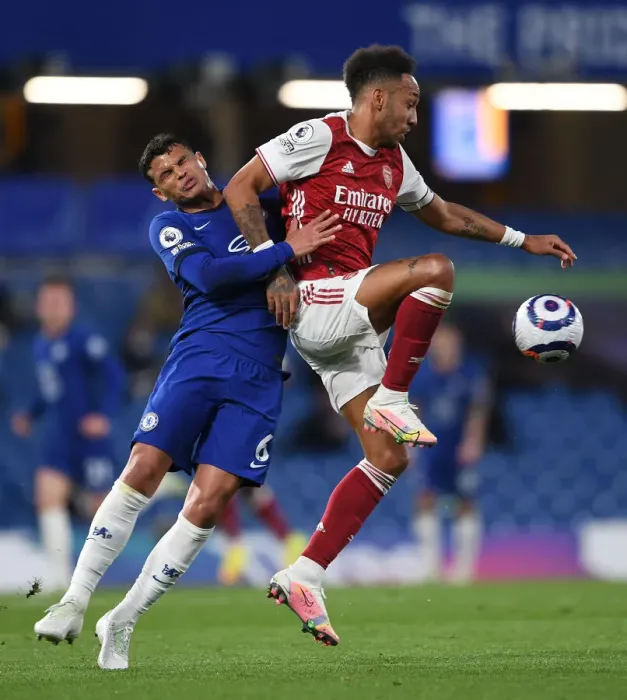Framed Print : Aubameyang vs. Thiago Silva: A Riveting Rivalry at Empty Stamford Bridge - Premier League 2021 (Chelsea vs. Arsenal) Framed Print : Aubameyang vs. Thiago Silva: A Riveting Rivalry at Empty Stamford Bridge - Premier League 2021 (Chelsea vs. Arsenal)