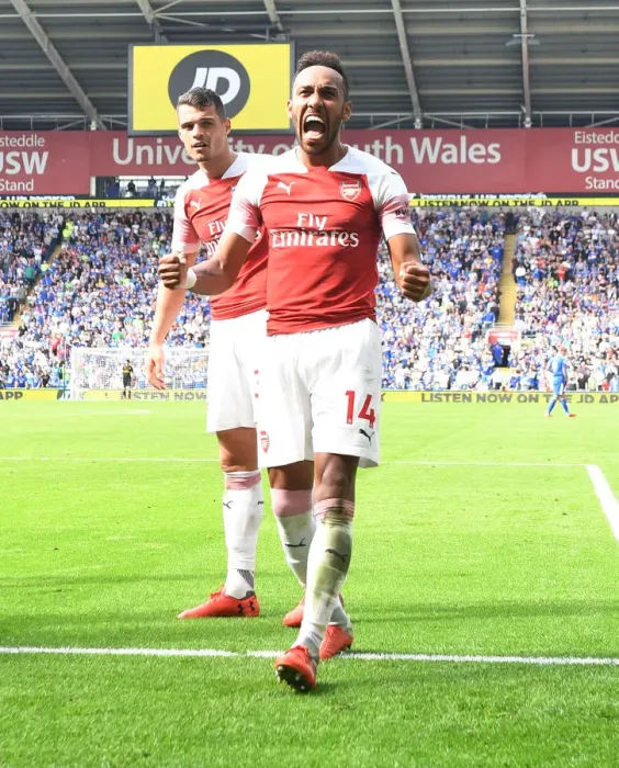 Framed Print : Aubameyang's Brace: Arsenal Triumphs at Cardiff City (Premier League 2018-19) Framed Print : Aubameyang's Brace: Arsenal Triumphs at Cardiff City (Premier League 2018-19)