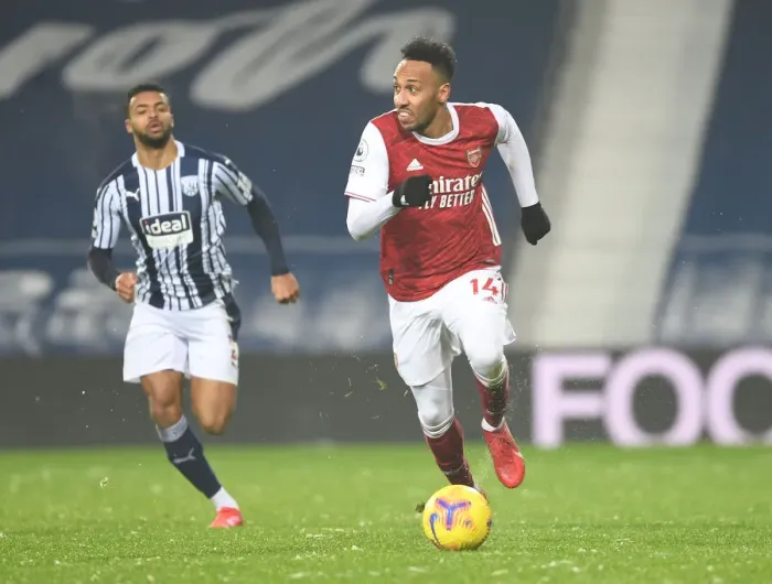 Framed Print : Aubameyang's Brilliant Performance: Arsenal's Victory over West Bromwich Albion (2020-21)
