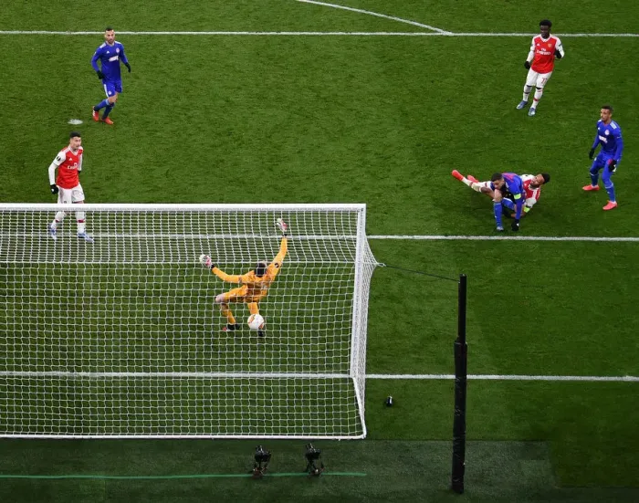 Framed Print : Aubameyang's Decisive Goal: Arsenal Secures Europa League Victory
