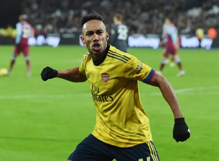 Framed Print : Aubameyang's Hat-Trick: Arsenal's Thrilling Victory Over West Ham in the Premier League (December 2019)
