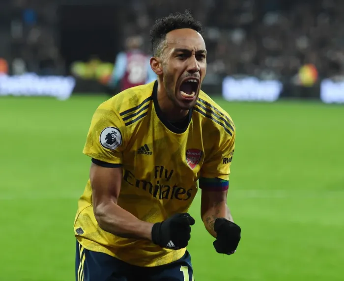 Framed Print : Aubameyang's Hat-Trick: Arsenal's Victory over West Ham United in the Premier League (December 2019)