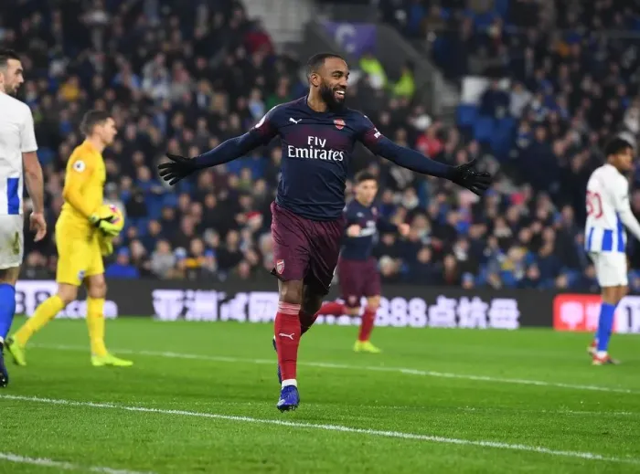 Framed Print : Aubameyang's Last-Minute Drama: Arsenal Snatch Victory from Brighton in Premier League Thriller Framed Print : Aubameyang's Last-Minute Drama: Arsenal Snatch Victory from Brighton in Premier League Thriller