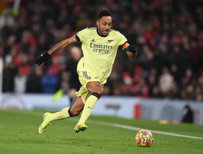 Framed Print : Aubameyang's Showdown: Arsenal vs. Manchester United in the Premier League (2020-21) Framed Print : Aubameyang's Showdown: Arsenal vs. Manchester United in the Premier League (2020-21)