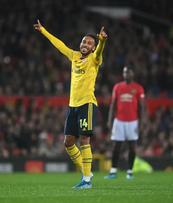 Framed Print : Aubameyang's Strike: Arsenal Takes the Lead Over Manchester United, Premier League 2019-20 Framed Print : Aubameyang's Strike: Arsenal Takes the Lead Over Manchester United, Premier League 2019-20